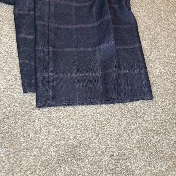 Gino Vitale‎ Men’s 3-peice Windowpane Plaid Slim Fit Suit 50L X 44W Navy - Picture 11 of 11